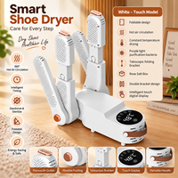 Séchoir à chaussures électrique portable intelligent, séchoir à chaussures pliable avec rotation à 360° °   Circulation d'air chaud pour baskets, chaussettes, pantoufles et bottes