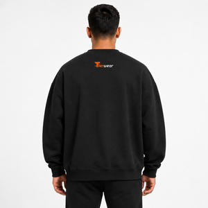 Sweat-shirts surdimensionnés pour hommes, en coton brossé, col rond, manches longues, pull-over, séchage rapide, écologiques - Product Image 4