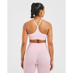 Soutien-gorge de sport personnalisé confortable avec bretelles réglables, encolure en V, soutien-gorge de sport pour femmes à fort impact - Product Image 2