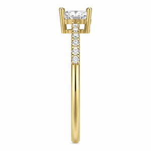แหวนเพชรทรงหัวใจ 1 กะรัต แบบฝังเพชรรอบวง ดีไซน์โรแมนติก ทองคำขาว 14K เพชรทรงหัวใจเพาะเลี้ยงในห้องปฏิบัติการ แหวนหมั้น รับผลิตตามแบบ OEM เครื่องประดับสั่งทำ - Product Image 2