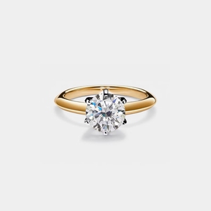 Round Cut 925 Sterling <b>Silver</b> Halo <b>Solitaire</b> Moissanite Engagement <b>Ring</b> with Claw Setting Gold Plated Hidden Band Promise <b>Ring</b> - Product Image 1