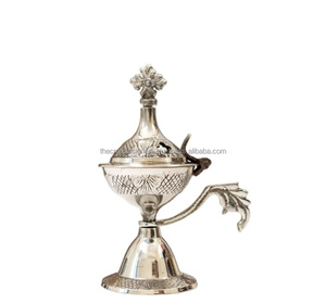 หัวเผาเครื่องหอมทองเหลืองชุบเงินแบบพกพาสำหรับตกแต่งบ้านน้ำหอมคริสเตียนอุปกรณ์คริสต์มาสซื้อออนไลน์ - Product Image 6