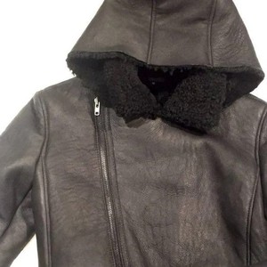 Premium Genuine Leather Shearling Aviator <b>Jacket</b> Men Soft <b>Sheepskin</b> Fur Winter Coat Warm Elegant Durable Outerwear Fit - Product Image 2