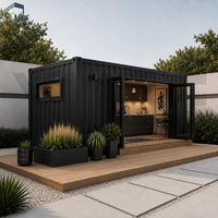 Contenedor de 20 pies para oficina, estudio, casa de campo, cabina de oficina en casa, cápsula de trabajo personalizada para jardín trasero