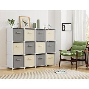 ตู้เสื้อผ้าแบบพกพาสีขาว 2 ช่อง สำหรับจัดเก็บเสื้อผ้า - Product Image 5