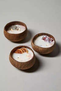 Vela Artesanal de Cáscara de Coco, Decoración Natural para el Hogar, Fragancia, Exportación, Proveedor Mayorista OEM - Product Image 6