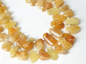 Heliodor Jaune, Pierre Naturelle, Forme Nugget et Briolette, 8 pouces, 10 à 15 mm de longueur, lisse et polie, fait main, pour la fabrication de bijoux - Product Image 3