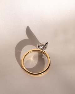 VVS Diam Unique S925 Sterling Silver Pear Cut Moissanite Engagement <b>Ring</b> Minimalist <b>Plain</b> Band Solitaire Bridal Fine Jewelry - Product Image 4