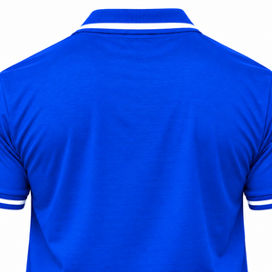 Phi Beta Sigma <b>Polo</b> Royal Blue Short Sleeve Collared <b>Shirt</b> <b>Striped</b> Trim Button Placket Athletic Casual Fraternity Collegiate - Product Image 5