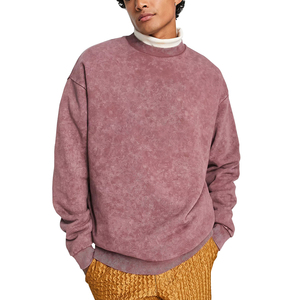 Sudadera para Hombre con Lavado Ácido, 100% Algodón, Ajuste Cómodo, Talla Adulto, Sudaderas Lisas con Lavado Ácido - Product Image 1