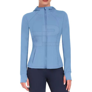 Chaqueta de yoga elegante para mujer, con cremallera completa, tela ligera, transpirable, corte ajustado, para correr, fitness y entrenamiento. - Product Image 2