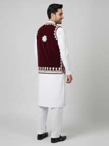Gilet vintage afghan pour hommes, vêtements de mariage traditionnels de qualité supérieure, fournisseur en gros OEM - Product Image 3
