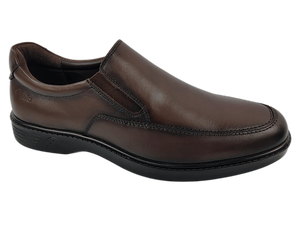 Mocasines de Gamuza Marrón Tabaco con Punta Redonda, Sin Cordones, Suela de Goma Acolchada, Color Sólido, para Todas las Temporadas, Decorados con Metal y Logotipo Grabado - Product Image 1