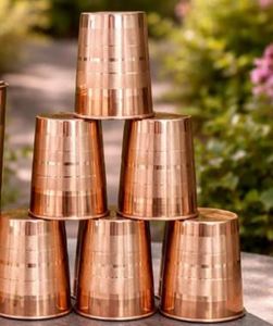 Gobelets en cuivre réutilisables de qualité supérieure, verres métalliques pour eau, jus, cocktails, service de cuisine, bar, vaisselle. - Product Image 6