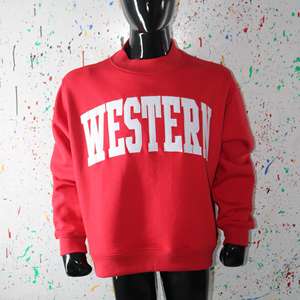 Sudadera WESTERN RED con cuello alto, 100% BLANCA, con apliques bordados, cuello ancho, CLUSH SPORTS - Product Image 4