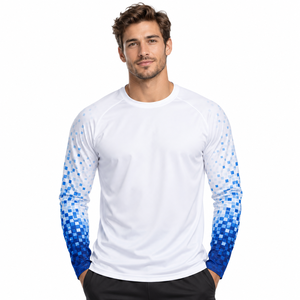 Camiseta Deportiva Sublimada de Manga Larga para Hombre, Tela de Poliéster Premium, Impresión a Todo Color, para Correr, Fitness y Entrenamiento - Product Image 1