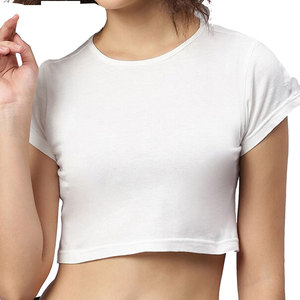 Top corto para mujer, material ligero, top corto cómodo para uso diario, top corto informal para mujer - Product Image 1