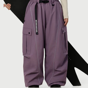 Customized Purple Wholesale High Quality Men's <b>Ski</b> Pants Outdoor Windproof Warm fleece lining waterproof Men's <b>Ski</b> baggy Pants - Product Image 4