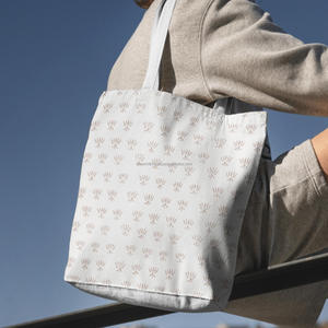 Bolsas de Mano con Estampado de Bloques de Doble Cara, Bolsa de Hombro de Algodón Hecha a Mano en India, Dos Diseños, Bolsa de Compras Diaria - Product Image 2