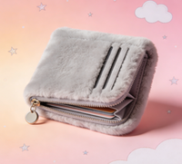 Dompet Bulu Halus Super Lembut, Menggemaskan, Personal, Kreatif, Indah, Praktis, Bergaya Kawaii, Menarik, dan Viral