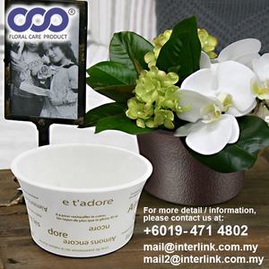 Pot de fleurs en plastique, forme ronde, 3 couleurs : blanc, marron, noir. Idéal pour offrir à la fête des mères, la fête des enseignants. - Product Image 5