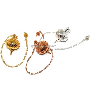 ลูกตุ้มโลหะทองเหลืองชุบทองทองเหลือง9 Isis สำหรับการทำนายและการรักษาทางจิตวิญญาณขายส่งลูกตุ้มกลั่น - Product Image 6