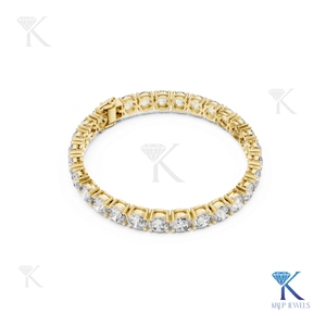 4.70 mm Lab Grown Diamond Tennis Bracelet Brilliant Cut 4 Prong 14K <b>Solid</b> <b>Gold</b> Fine Unisex Luxury Bridal Party Jewelry - Product Image 3