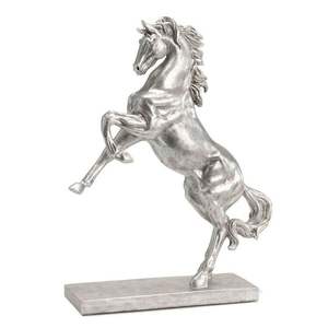 Escultura de caballo de aluminio fundido, elegante estatua metálica de gallo galopante, pieza decorativa de arte equino para interiores de lujo - Product Image 1