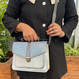 Nouveau sac à bandoulière personnalisé en cuir recyclé à motif argenté métallique brillant à la mode pour femmes sacs à bandoulière de grande capacité - Product Image 3