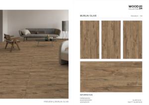 Azulejos de Porcelana Mate en Tonos Naturales de 60X120CM, Formato Grande para Pisos y Paredes Interiores Residenciales y Comerciales Modernos - Product Image 3