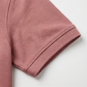 A-Commerce Men's Solid <b>Pink</b> Short Sleeve Pique <b>Polo</b> <b>Shirt</b> Casual Regular Fit Anti-Wrinkle Knitted Design - Product Image 6