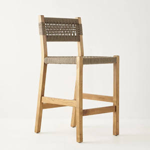 ชุดเฟอร์นิเจอร์บาร์สำหรับสวนกลางแจ้ง ชุดเก้าอี้บาร์ไม้สักทันสมัยพร้อมโต๊ะสูง สำหรับรับประทานอาหาร โรงแรม อพาร์ทเมนท์ วิลล่า - เซเลน่า - Product Image 3