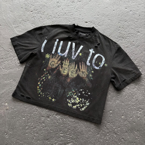 เสื้อยืดคอกลมโอเวอร์ไซส์ พิมพ์ลายโลโก้ตามสั่ง ผ้าฝ้าย 100% หนัก 300 กรัม ซักย้อมสีแบบแอซิดวอช แขนสั้น สไตล์สตรีท ยูนิเซ็กส์ - Product Image 6