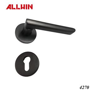 Poignée de porte à levier ronde en laiton moderne Offre Spéciale noir pour applications hôtelières - Product Image 3