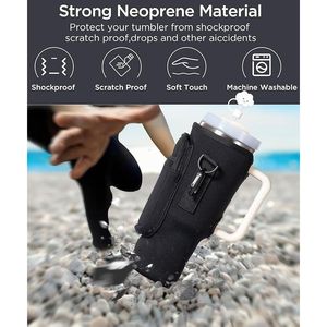 Borsa Porta Bottiglia d'Acqua in Neoprene per Stanley Tumbler con Tracolla Regolabile, Custodia Impermeabile con Tasca per Telefono Bollus - Product Image 3
