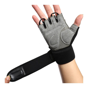 Weightlifting Gym <b>Gloves</b> PU Leather Half Finger Hand Protection Fitness Workout Exercise Man Women Training Racing Wrist High - Product Image 6