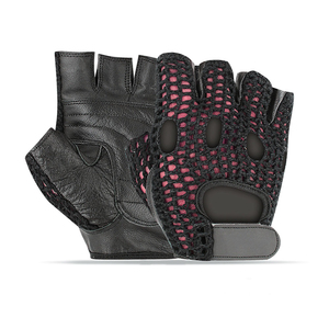 Goatskin Leather Breathable Fitness Motorbike <b>Gloves</b> Adjustable Wristband Silicone Grip Sporty Wrist-Length <b>Touchscreen</b> <b>Gloves</b> - Product Image 2