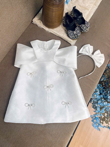 Vestido Maxi de Tafetán Transpirable y Ecológico de Alta Calidad, con Hombros Descubiertos, para Niñas de 1 a 10 Años, Personalizable, Informal, Decorativo para Fiestas - Product Image 5