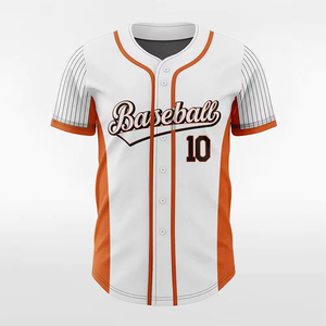 Sublimated Fashion Unisex Baseball Jersey Striped Short Sleeve Moisture Wicking Athletic Sports Apparel Shirts - Product Image 4