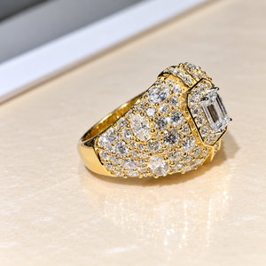 Bague pour homme en moissanite et diamant, argent 925, taille émeraude, style glacé, de luxe, de créateur, pour mariage, bijoux de mode, cadeau - Product Image 5