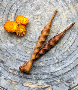 ERGONOMIC GRIP TWIST WOOD DESIGN <b>CROCHET</b> <b>HOOKS</b> for KNITTING & CROCHETING 3MM-20MM CUSTOMIZE SIZES ECO-FRIENDLY FASHION - Product Image 6