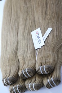 Vente chaude 100% Extensions humaines brutes vietnamiennes Blonde naturelle droite teint Super Double dessiné trame crépue expédition rapide - Product Image 5