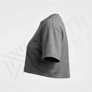 เสื้อครอปท็อปผ้าฝ้ายสีตามสั่งสำหรับผู้หญิง แฟชั่นฤดูร้อน เสื้อกล้าม เสื้อยืดสตรีทแวร์ ฟิตเนส ออกกำลังกาย เสื้อผ้ากีฬา - Product Image 3