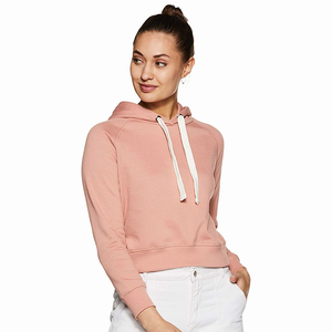 2026 Customize Plain High Quality Women <b>Crop</b> <b>Top</b> Hooded <b>Pink</b> Color Slim Fit Casual Winter Wear Women <b>Crop</b> <b>Top</b> Hoodie - Product Image 1