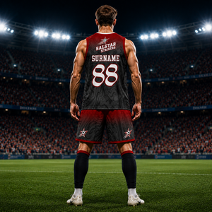 Maillot de basket-ball personnalisé pour homme, en mesh, fermeture à pression, séchage rapide, 100% polyester, impression par sublimation, col en V, très vendu - Product Image 2