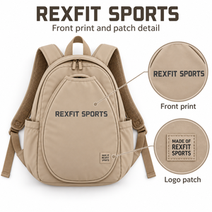 Mochila Personalizada para Raqueta de Squash, Bolsa Deportiva con Estampado Personalizado, Soporte Frontal para Raqueta, Correas de Hombro de Malla y Bolsillos Laterales - Product Image 6