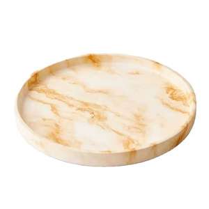 Plateau de service en résine de luxe fait main pour les collations et desserts de fête, plateau décoratif en résine pour la vaisselle de fête, décorations de table - Product Image 4