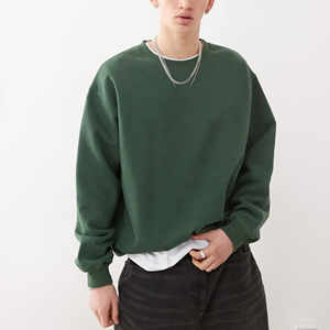 Sweat-shirt pour homme surdimensionné de haute qualité en coton lourd 350g, personnalisable, vente en gros - Product Image 5