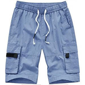 Pantalones Cortos Cargo Casuales de Algodón para Mujer, al por Mayor, Personalizados, de Color Sólido, con Cordón en la Cintura, Multibolsillos, Transpirables, Estilo Casual - Product Image 1