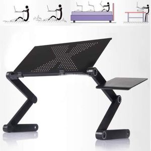 Scrivania per Laptop in Alluminio Regolabile e Pieghevole 48x26cm per Uso Domestico - Product Image 2